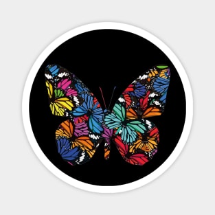 Butterfly Silhouette Pattern Magnet